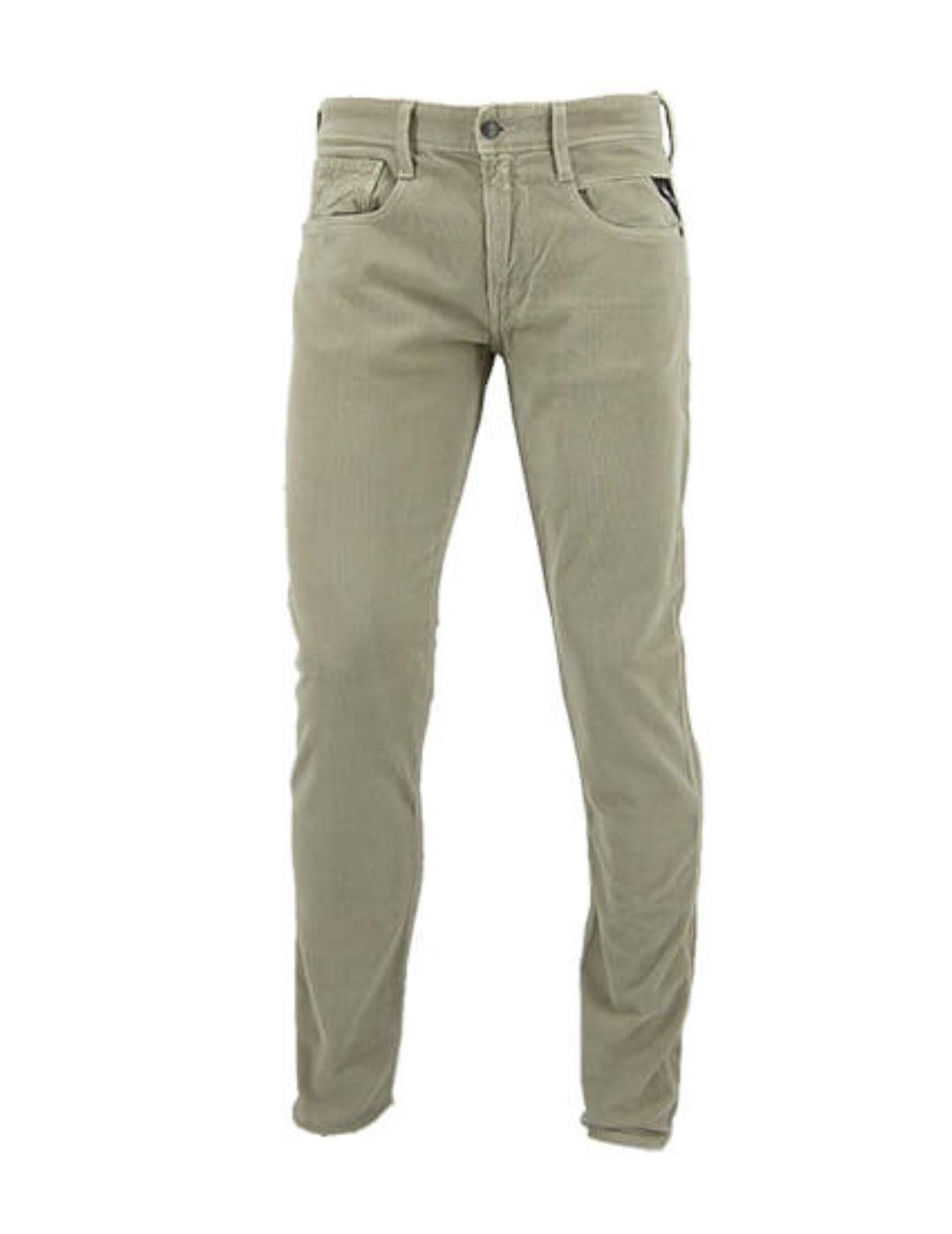 Pantalón Replay Hyperflex gris de pana para hombre