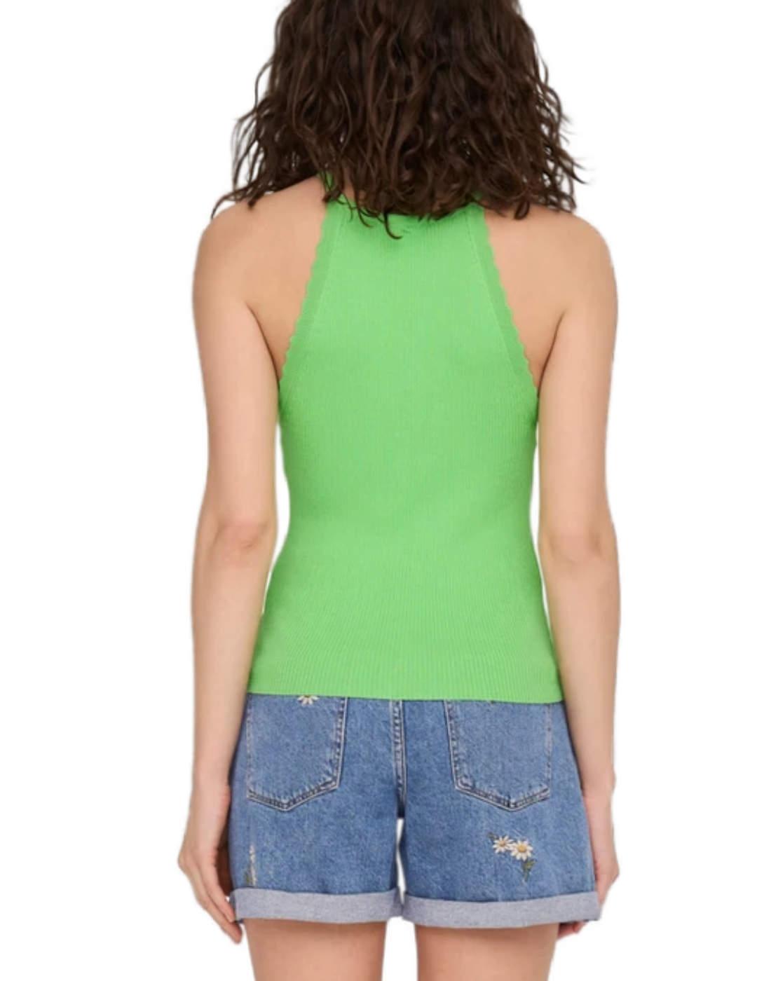 Camiseta Only Gemma verde tirantes para mujer