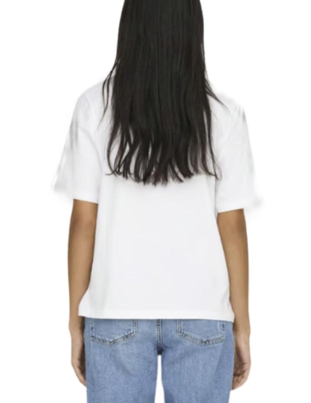 Camiseta Only Karen blanco estampada para mujer