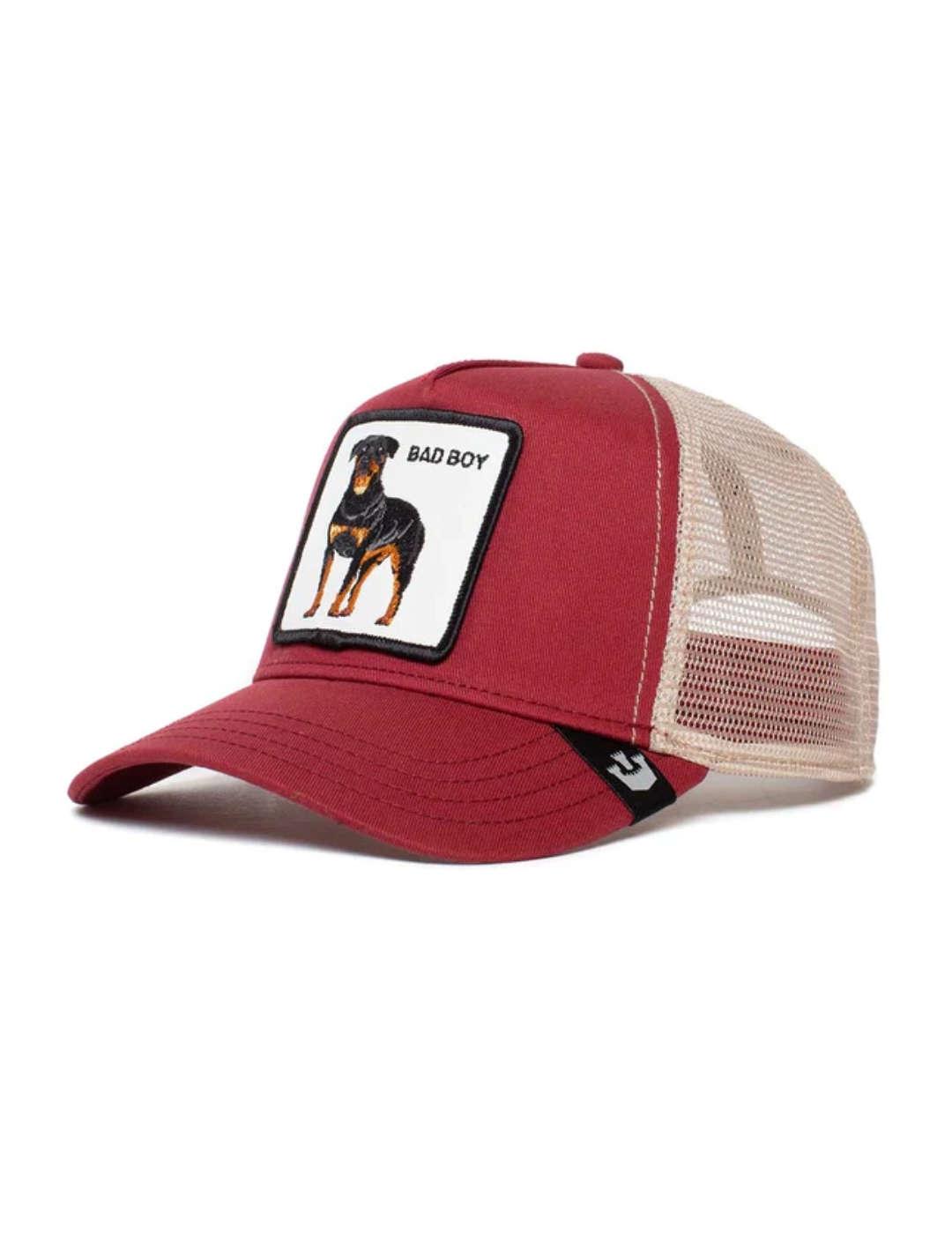 Gorra Goorin The Badest Boy rojo perro unisex