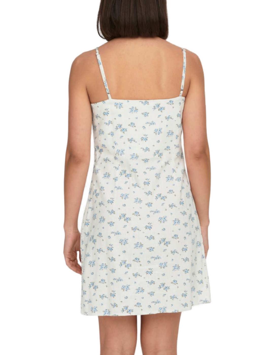 Vestido Only Caro blanco flores tirantes para mujer