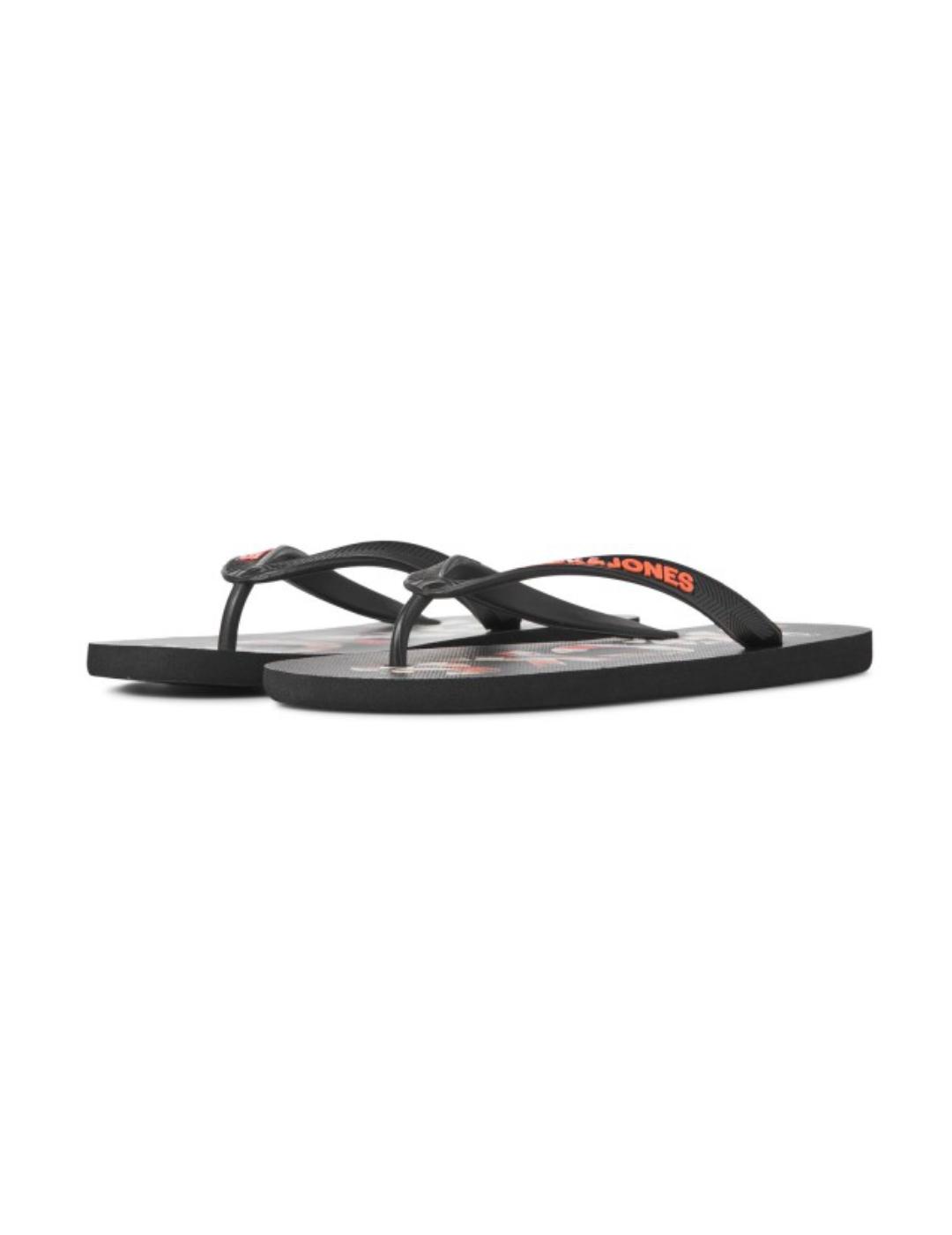Chanclas Jack&Jones negro de dedo para hombre