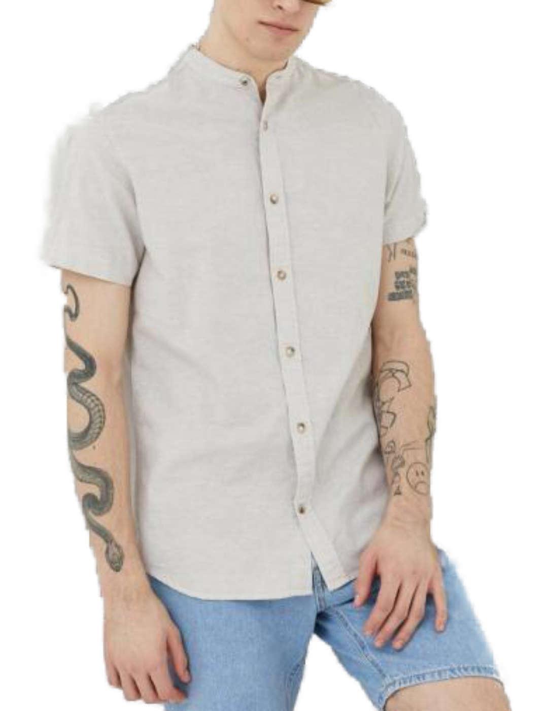 Camisa Jack&Jones Summer beige manga corta para hombre