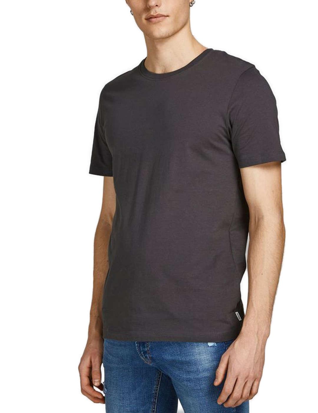 Camiseta Jack&Jones Organic gris manga corta de hombre