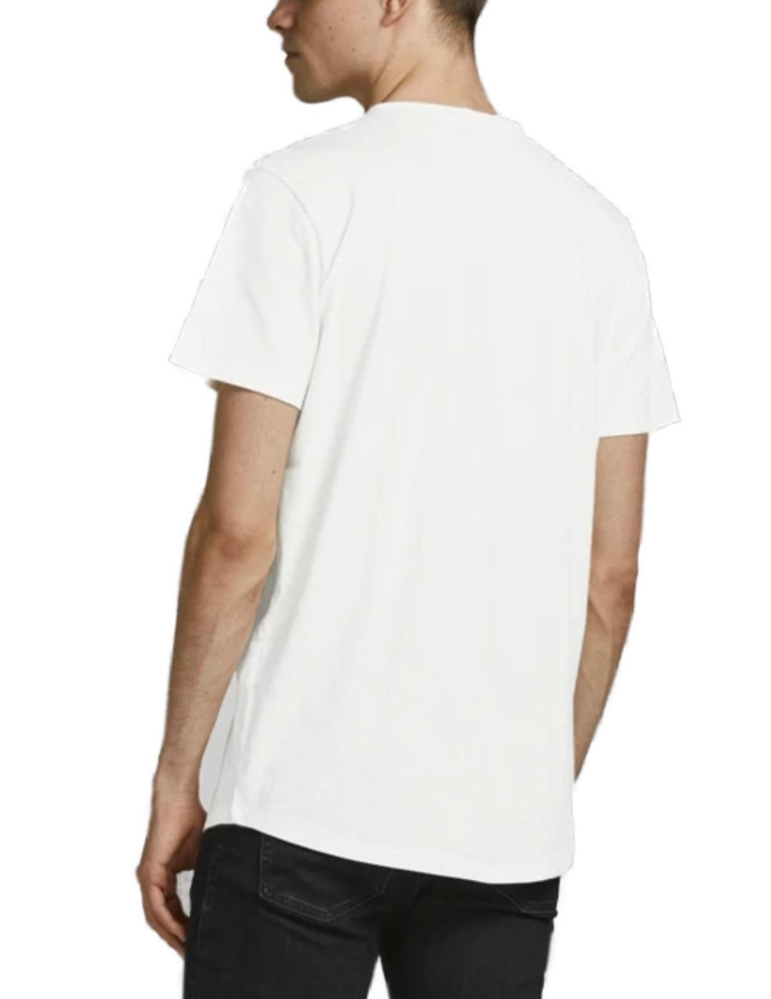 Camiseta Jack&Jones Basher blanca manga corta de hombre