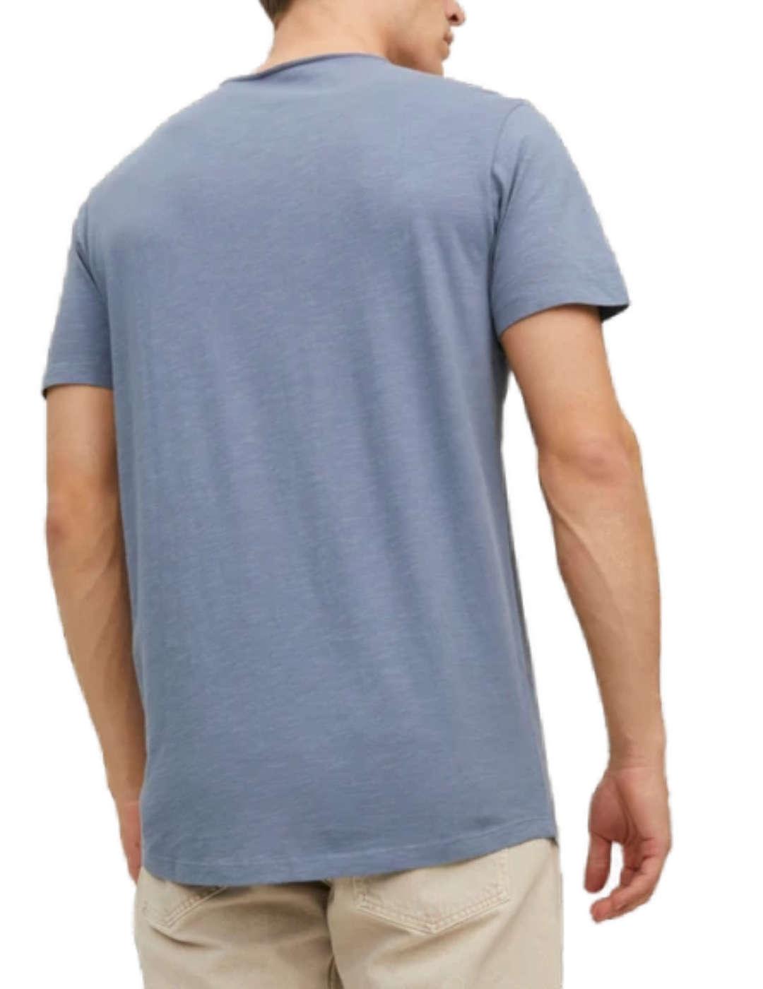 Camiseta Jack&Jones Basher azul manga corta de hombre