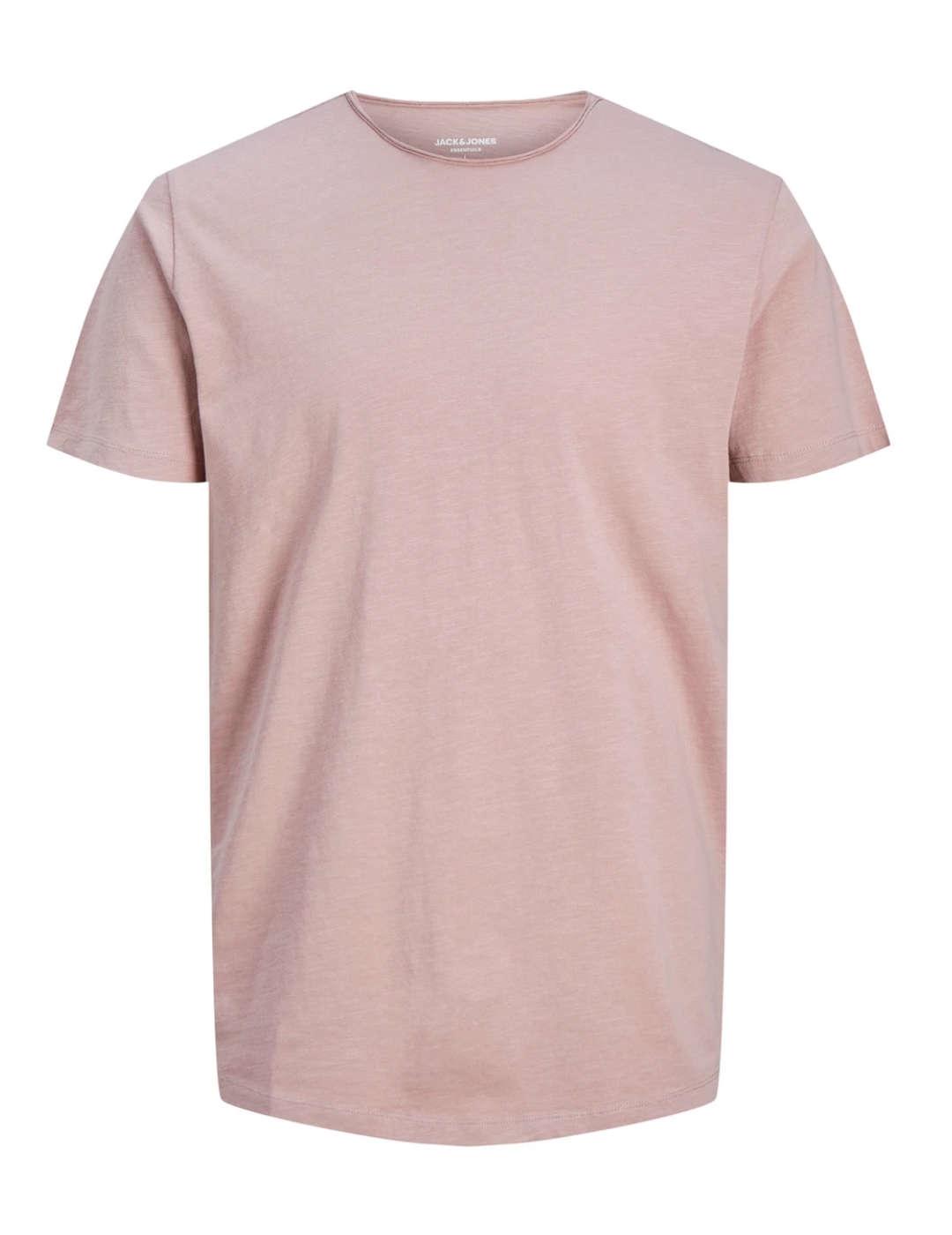 Camiseta Jack&Jones Basher rosa manga corta de hombre