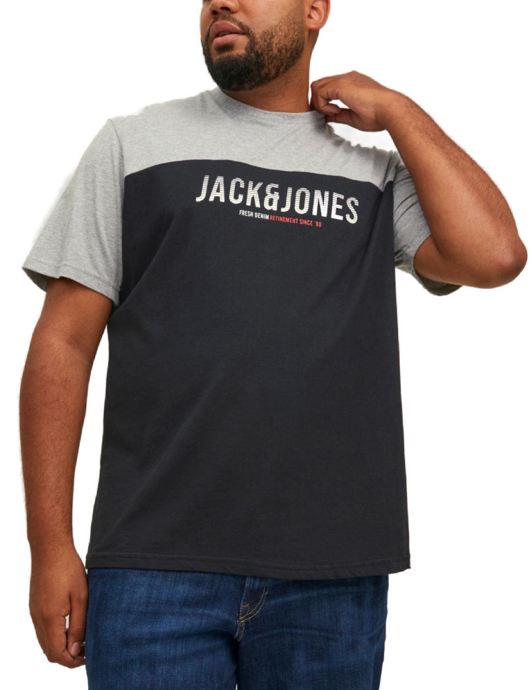 Camiseta Jack&Jones Plus Edam negro para hombre