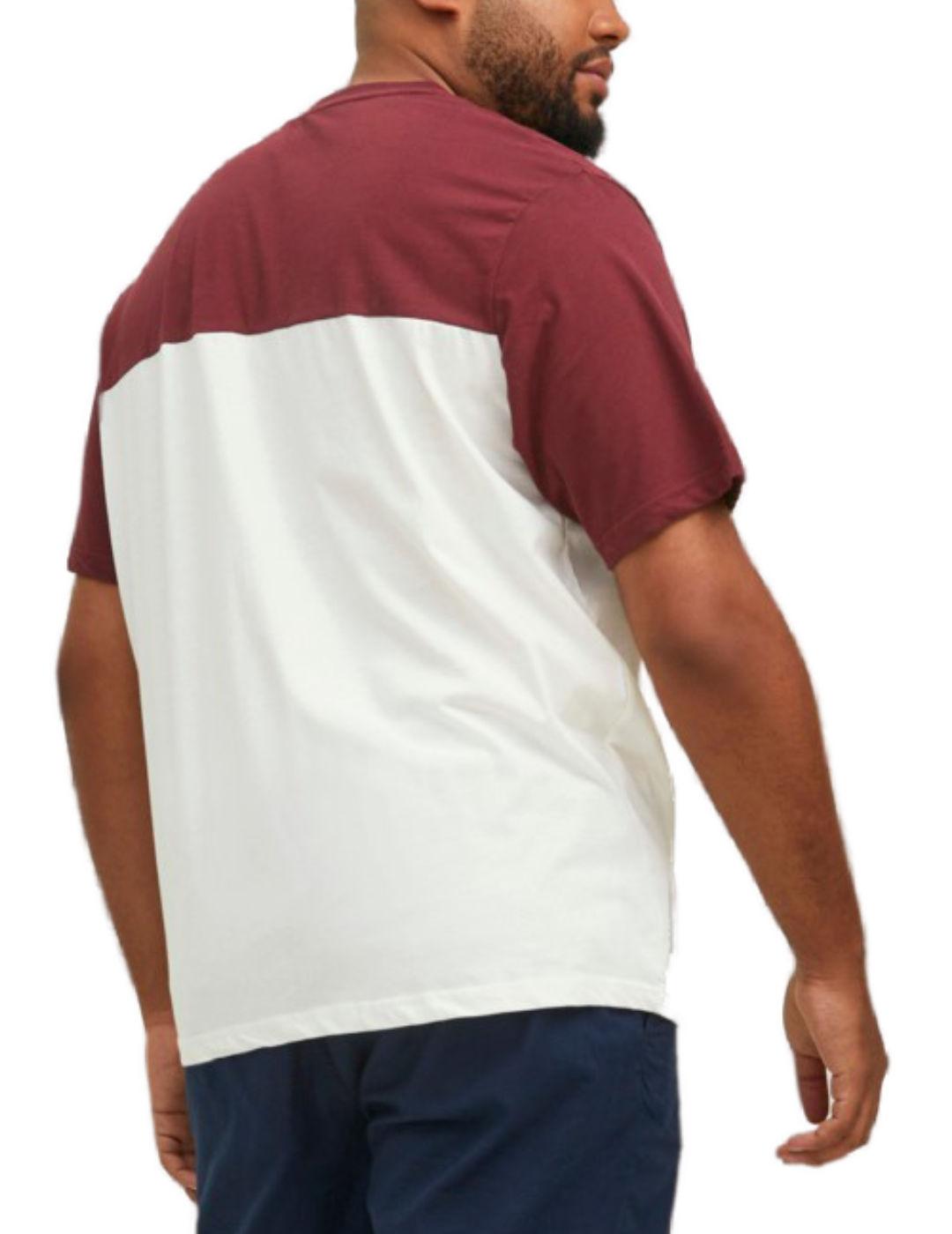 Camiseta Jack&Jones Plus Edam blanco manga corta para hombre