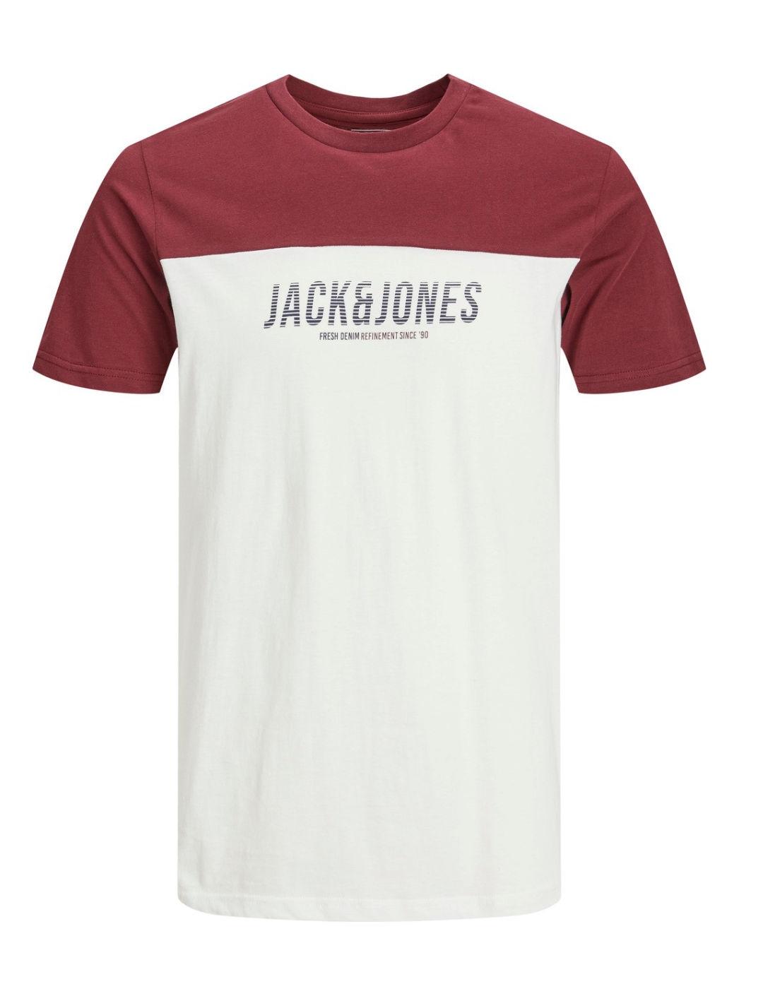 Camiseta Jack&Jones Plus Edam blanco manga corta para hombre