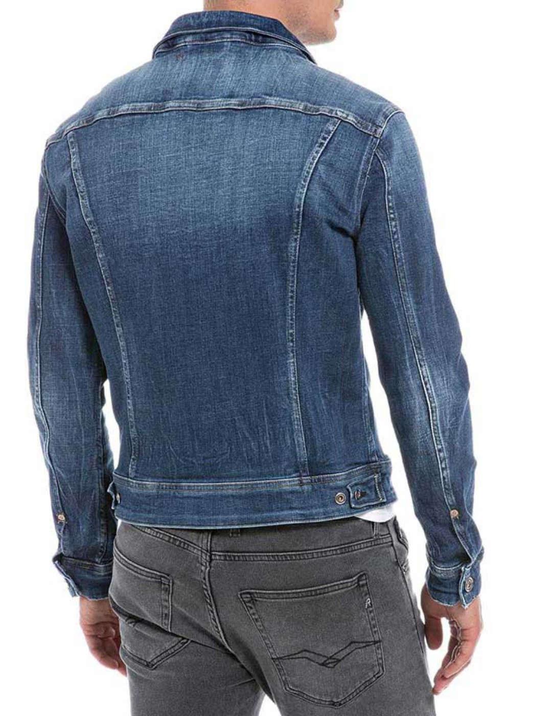 Chaqueta vaquera Replay azul marino para hombre