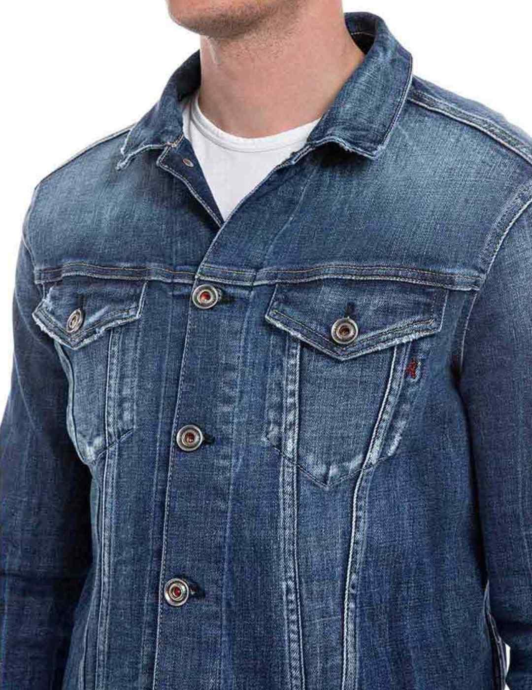 Chaqueta vaquera Replay azul marino para hombre