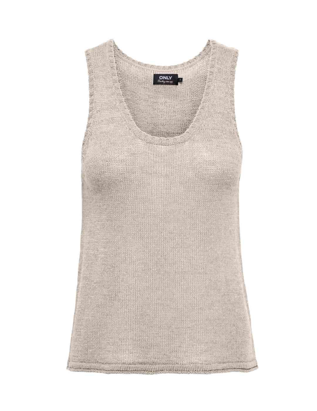 Camiseta Only Sunshine beige tirantes para mujer