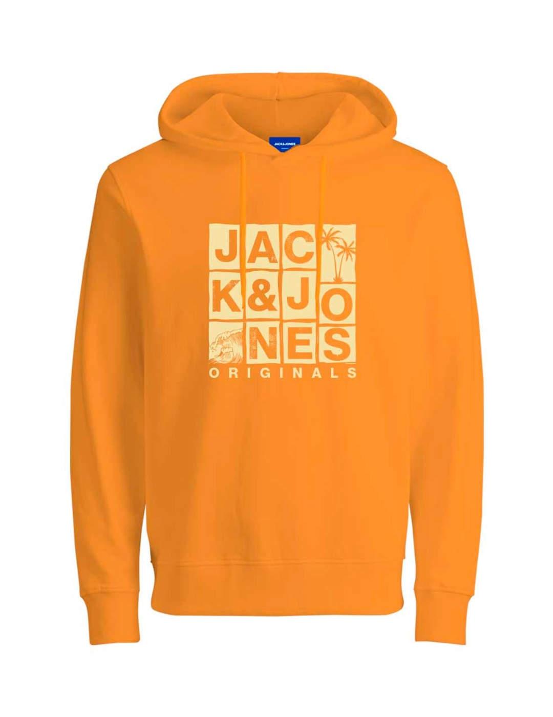 Sudadera Jack&Jones Orchance naranja para hombre