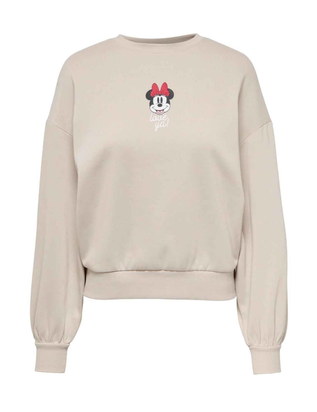 Sudadera Minnie Only SV Disney  beige para mujer