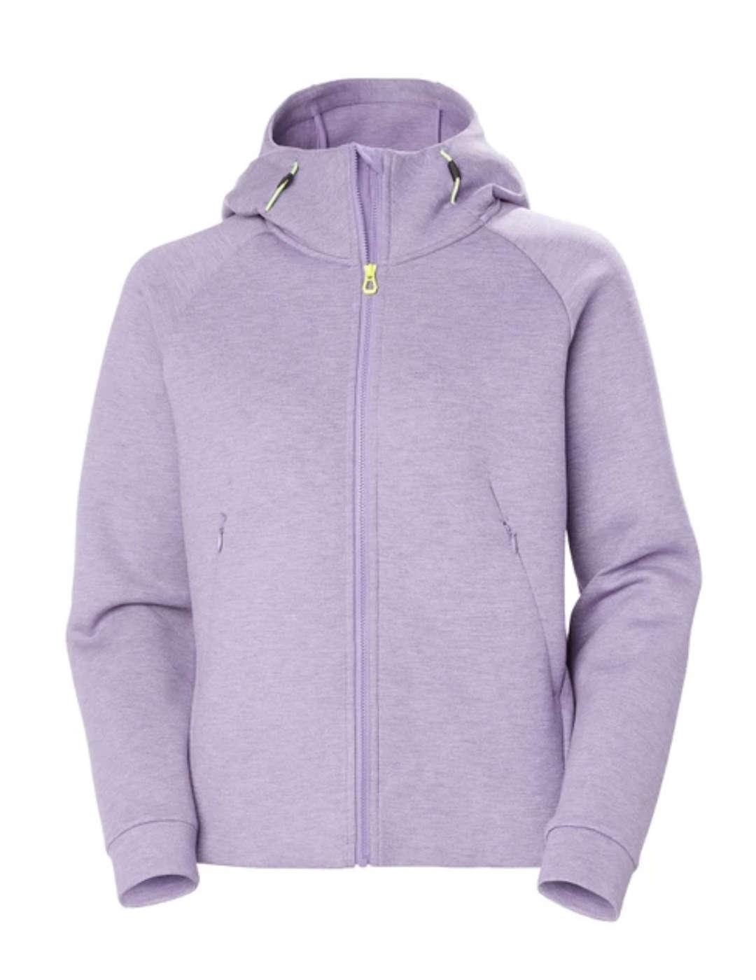 Chaqueta Helly Hansen Ocean lila con capucha para mujer