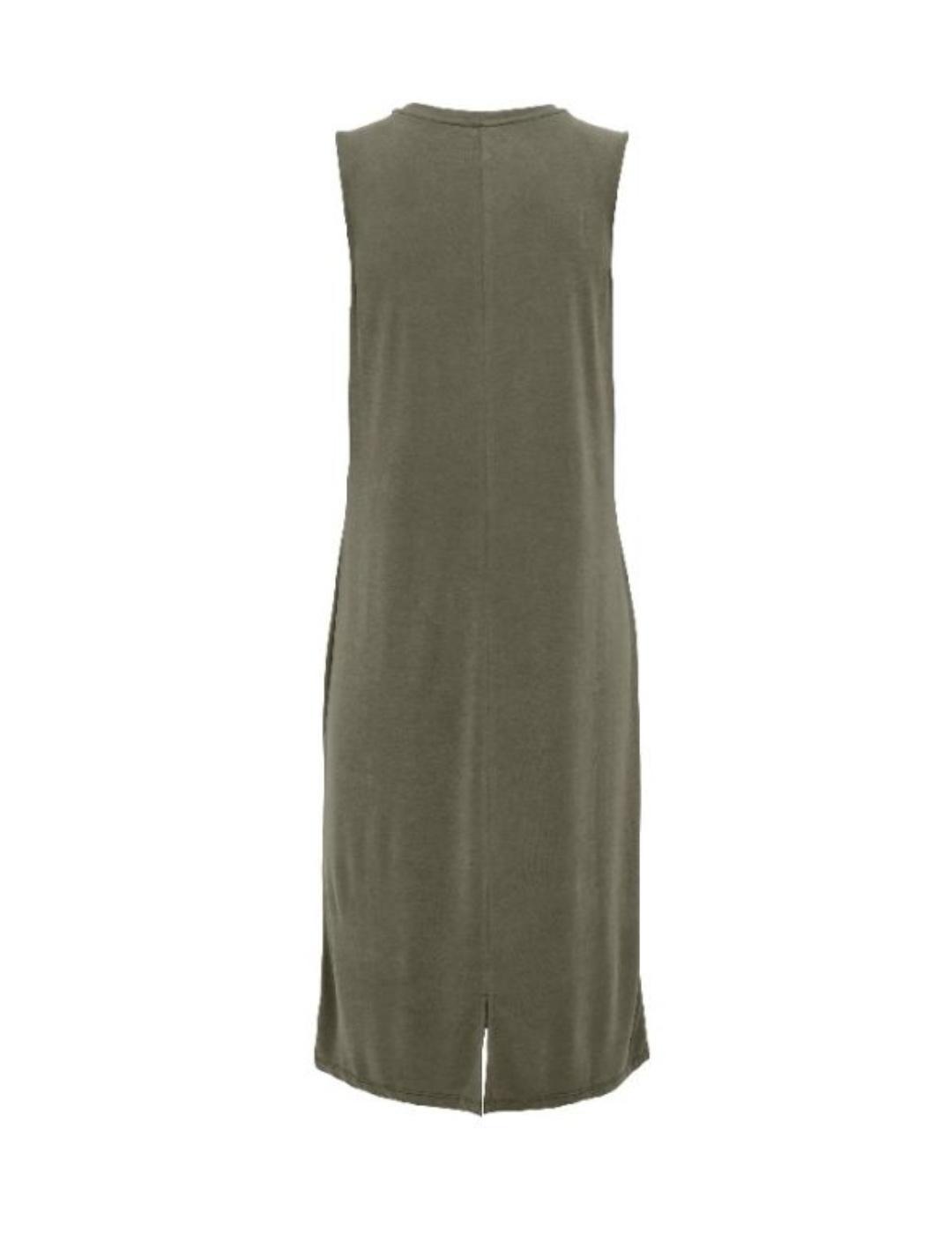 Vestido Only Free verde midi tirante ancho para mujer