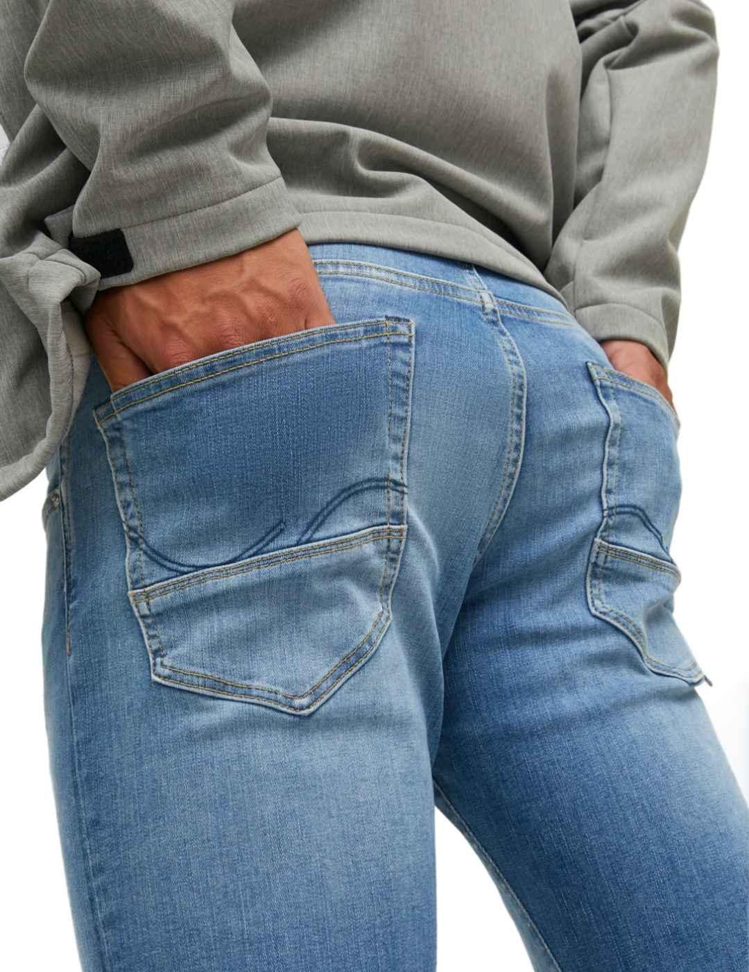 Pantalon vaquero Jack/df01Jones Glenn azul slim para hombre