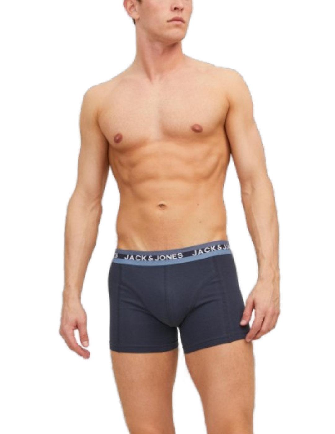 Intimo Jack&Jones pack3 multicolor trunk para hombre