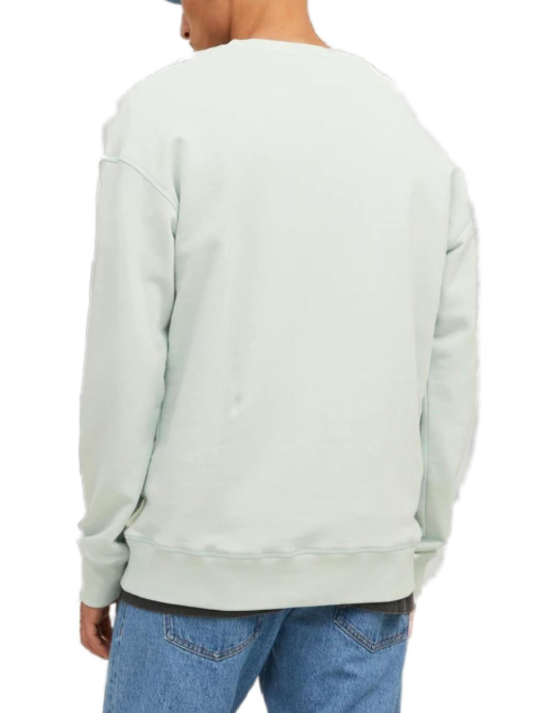 Sudadera Jack&Jones Faded azul sin capucha para hombre