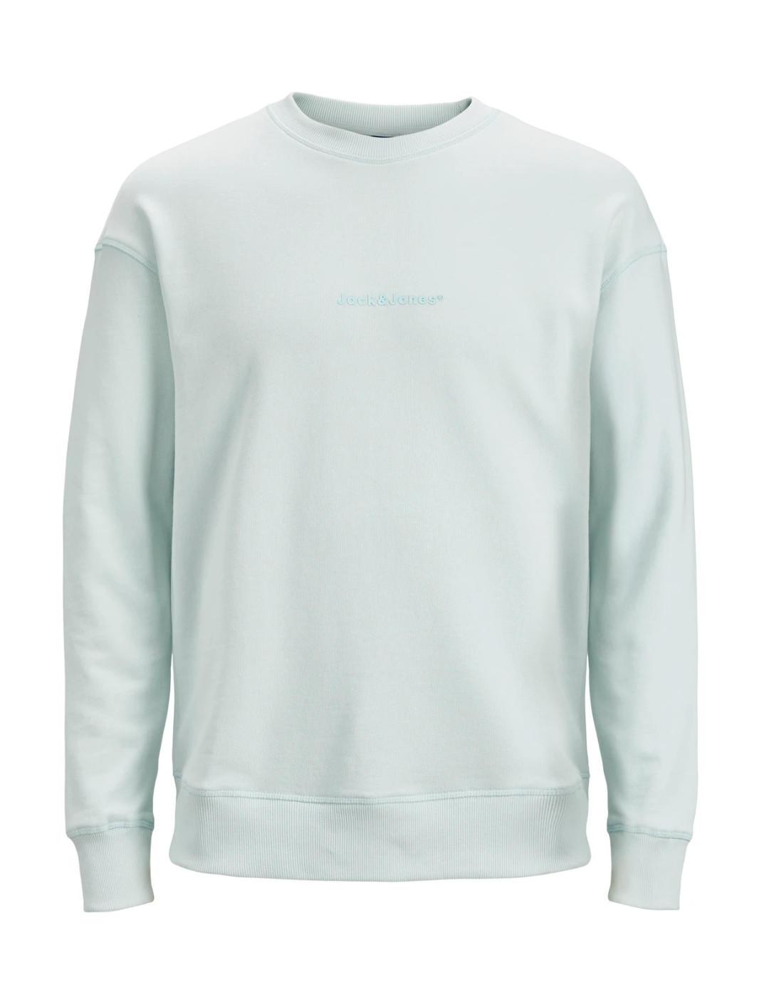 Sudadera Jack&Jones Faded azul sin capucha para hombre