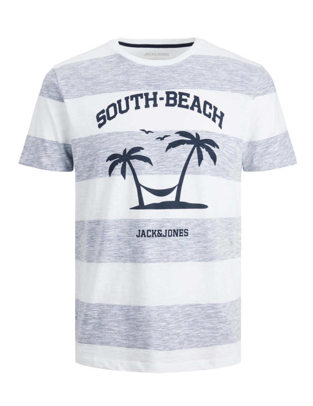 Camiseta Jack&Jones Summer gris manga corta para hombre