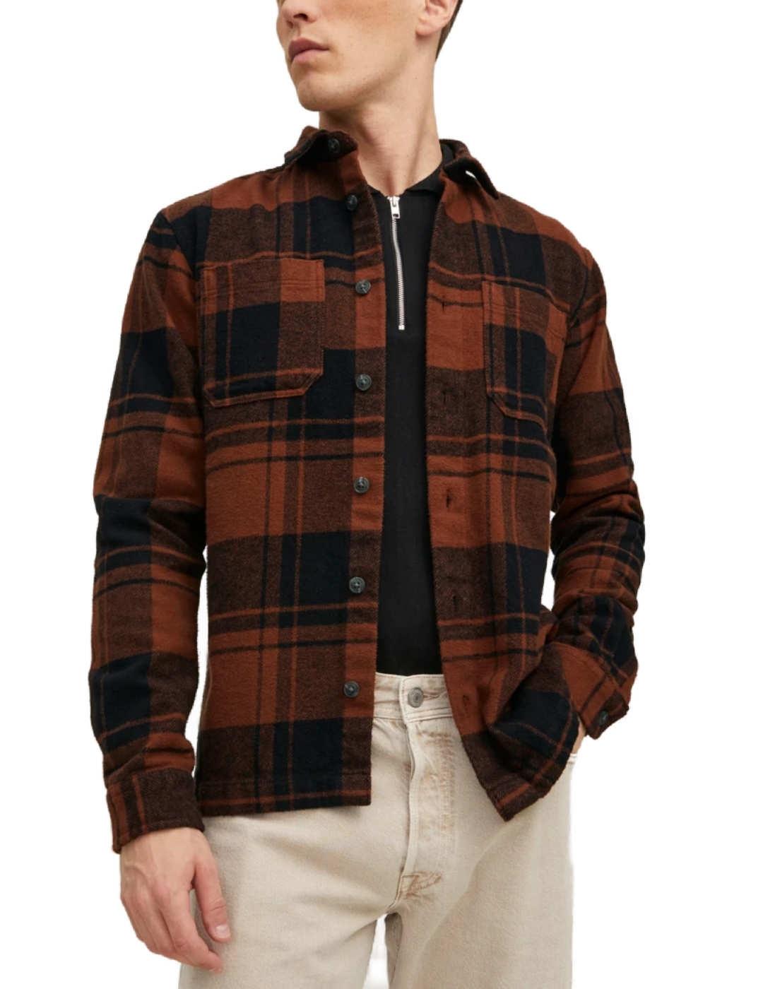 Camisa Jack&Jones Logan teja manga larga para hombre