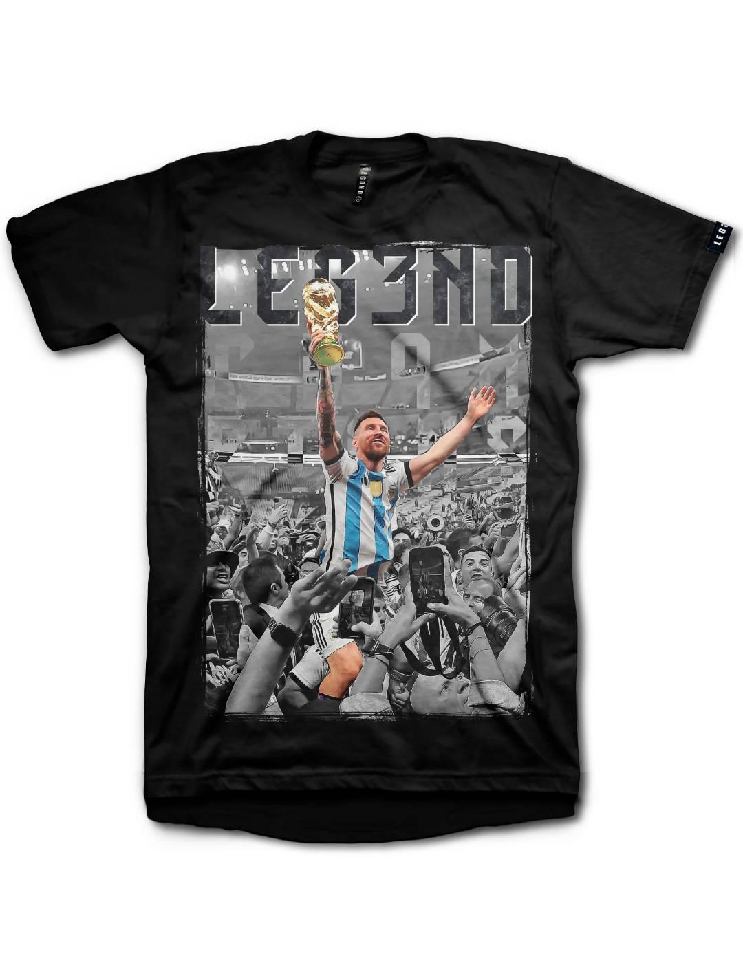 Camiseta Leg3nd Cup Messi manga corta negro para hombre