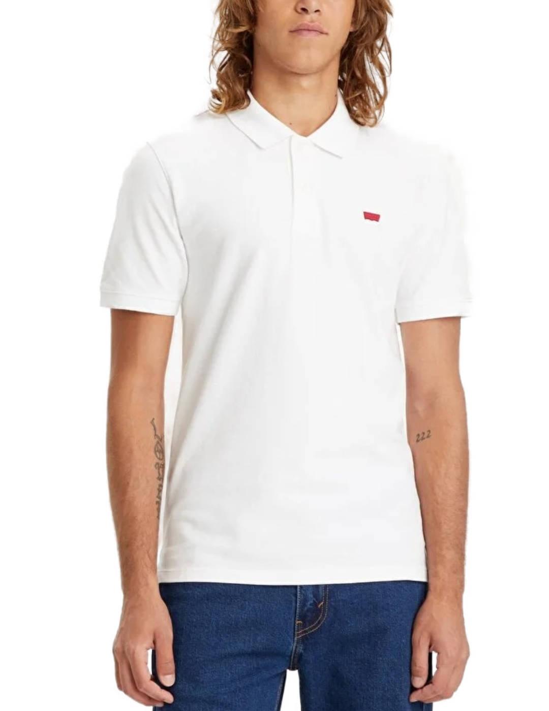 Polo Levi´s slim blanco manga corta para hombre