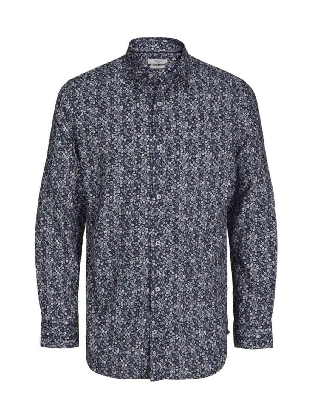 Camisa Jack&Jones Sandic marino estampado flores hombre