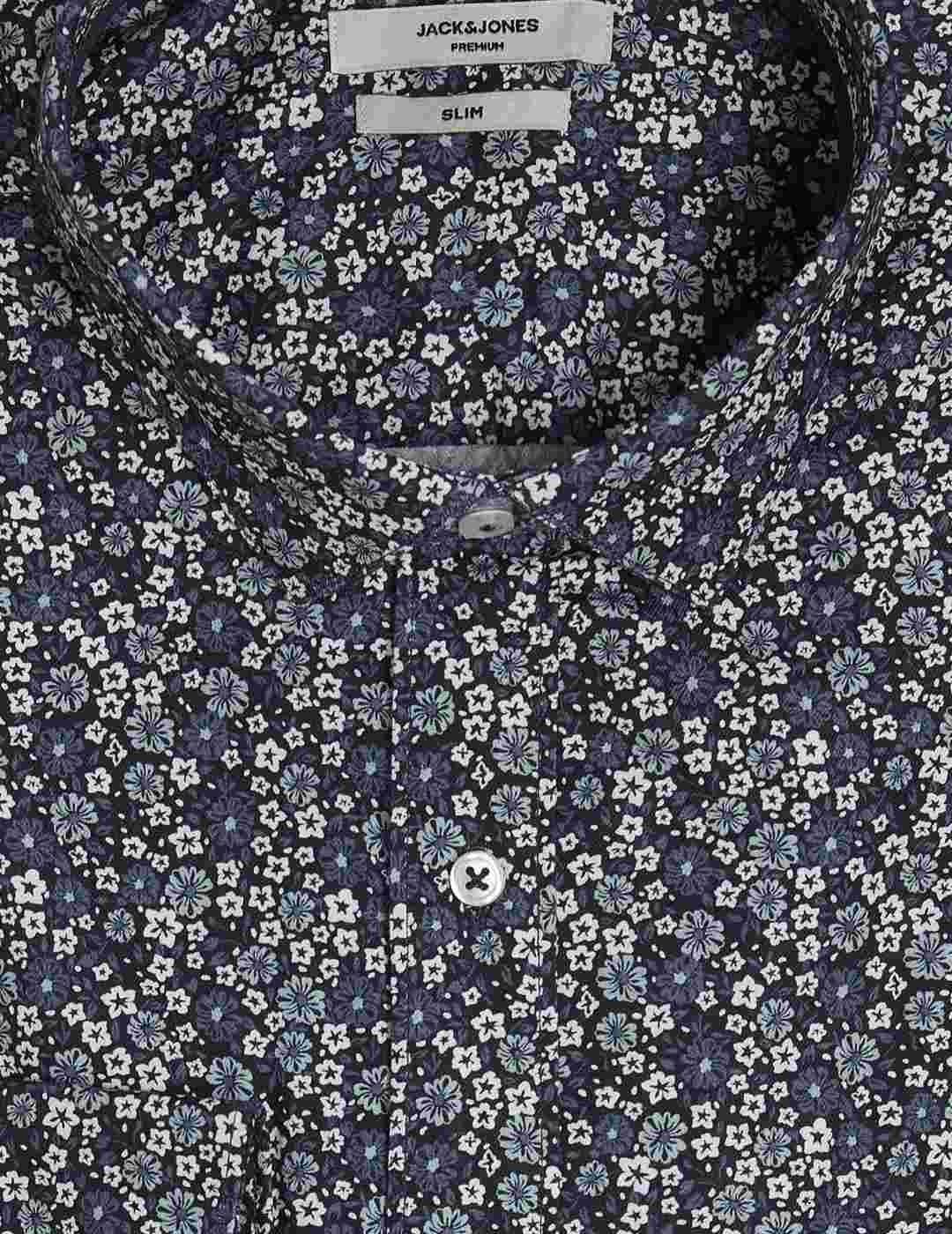 Camisa Jack&Jones Sandic marino estampado flores hombre