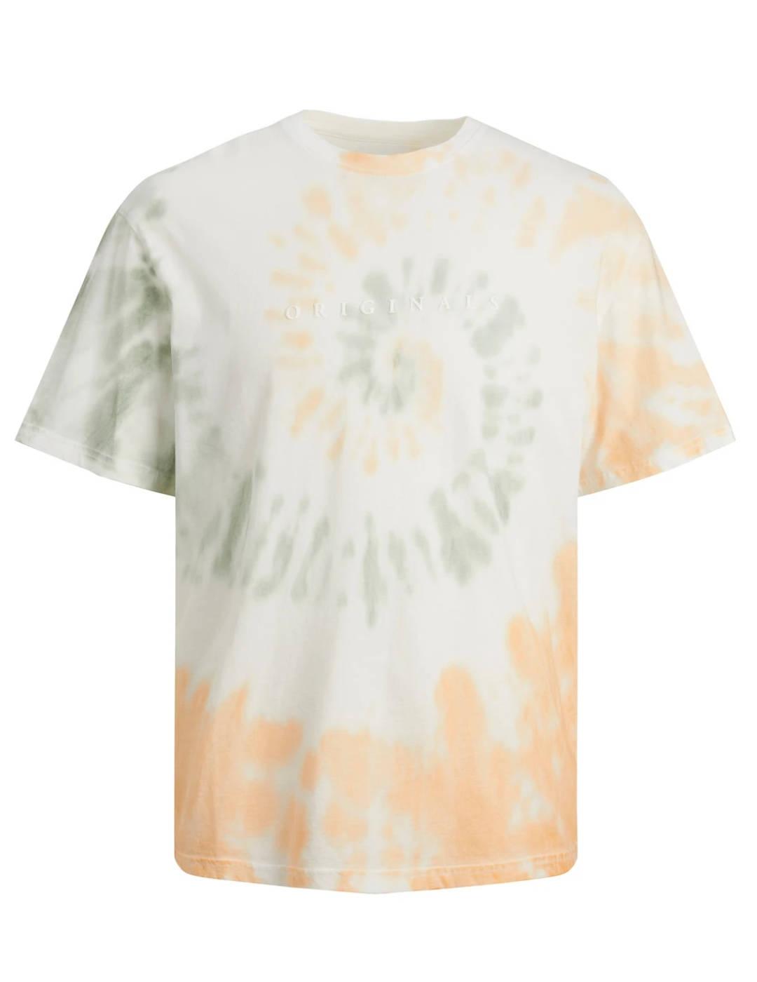 Camiseta Jack&Jones Copenhagen blanco tie dye de hombre