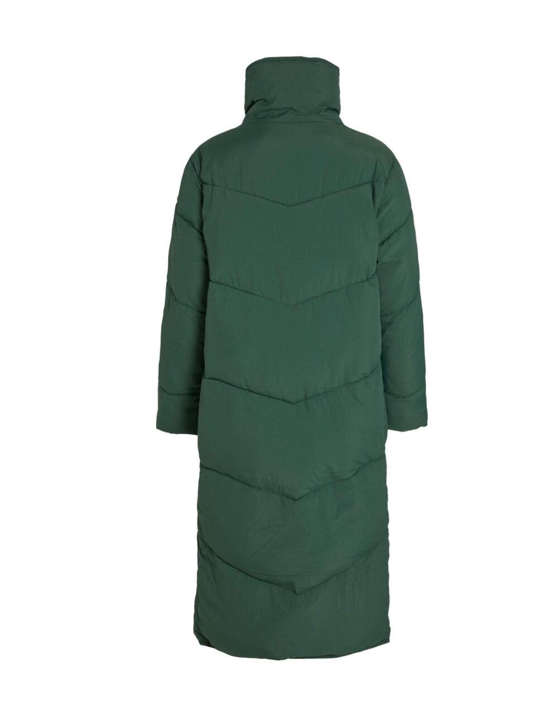 Abrigo largo Vila padded verde acolchado largo de mujer