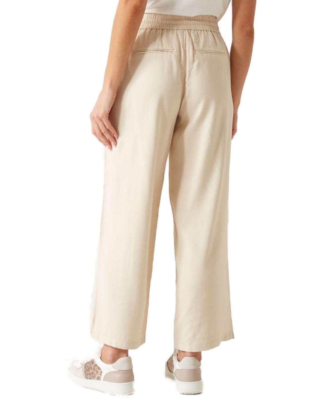 Pantalon Only Kelda culotte beige de tela para mujer
