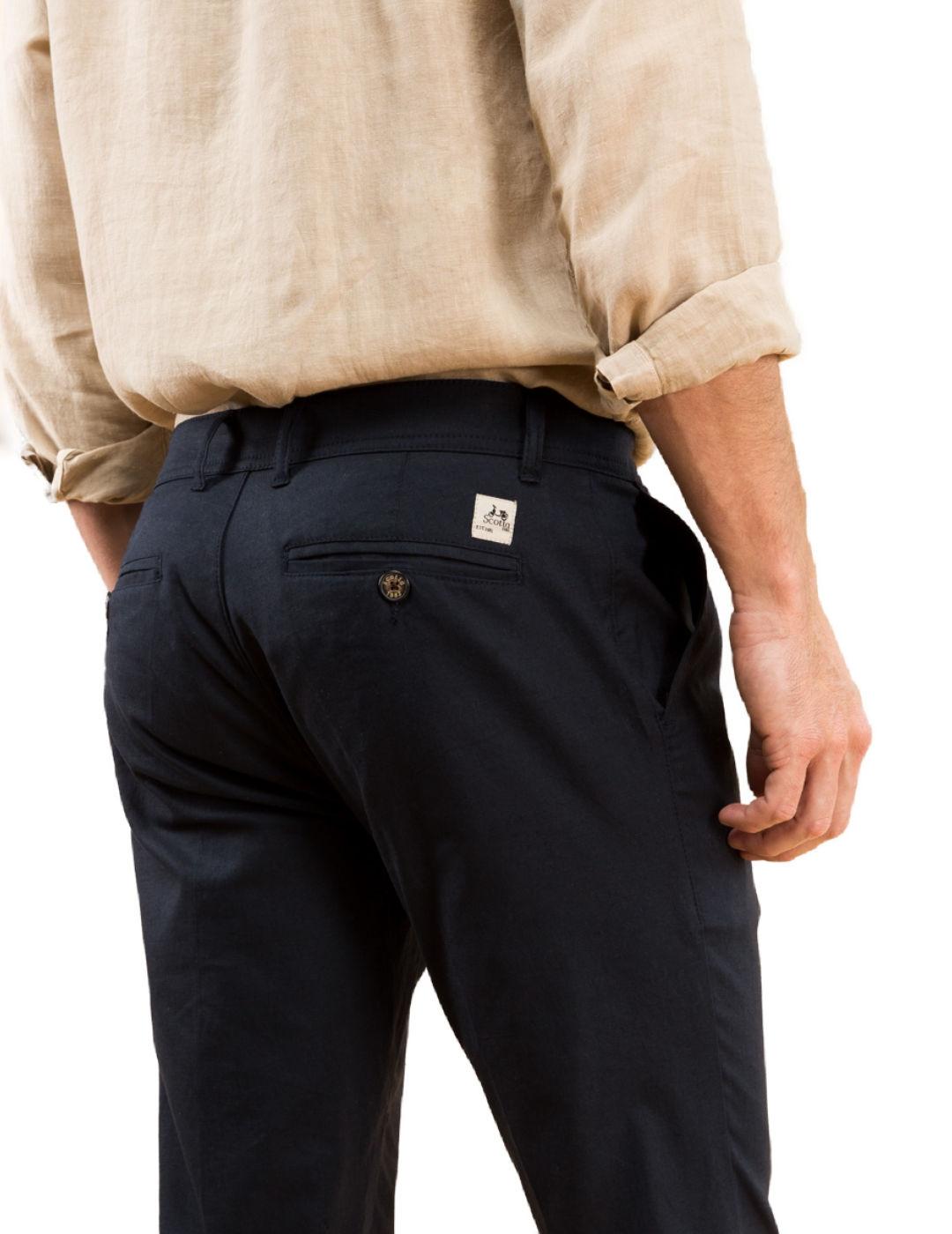 Pantalón Scotta chino azul marino oscuro sostenible hombre