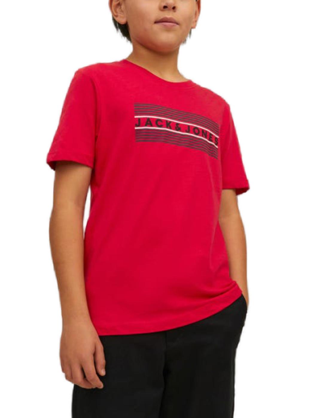 Camiseta Jack&Jones Junior Corp roja manga corta para niño