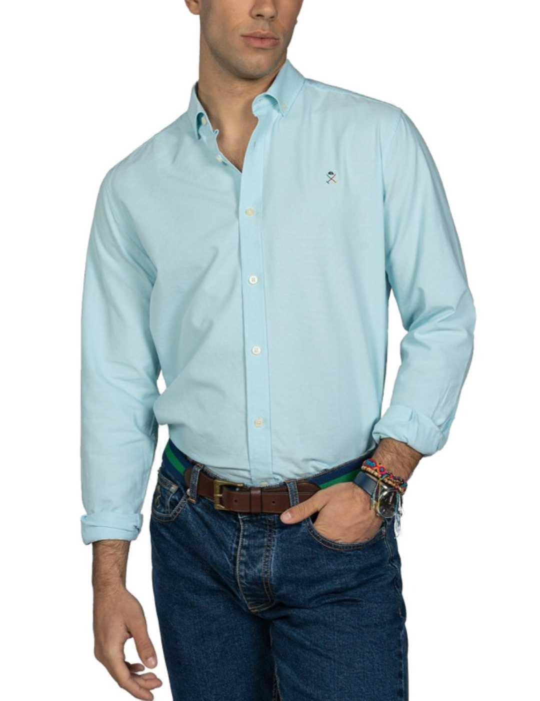 Camisa Harper Oxford azul turquesa para hombre