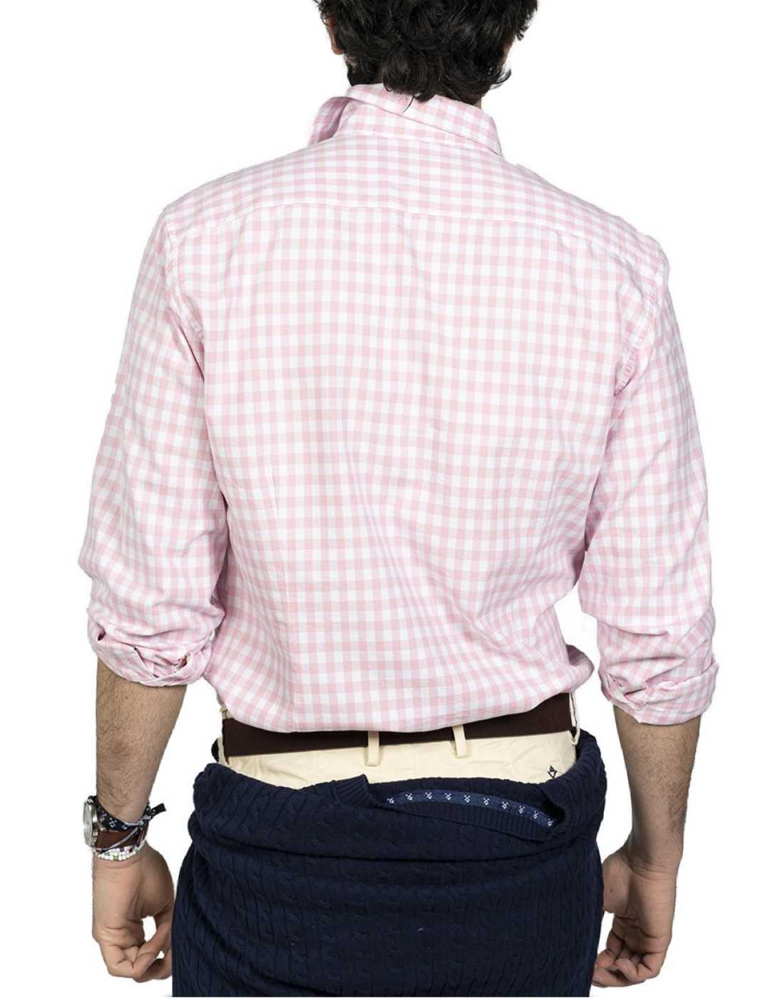 Camisa Harper Cannes cuadro rosa cuadros para hombre