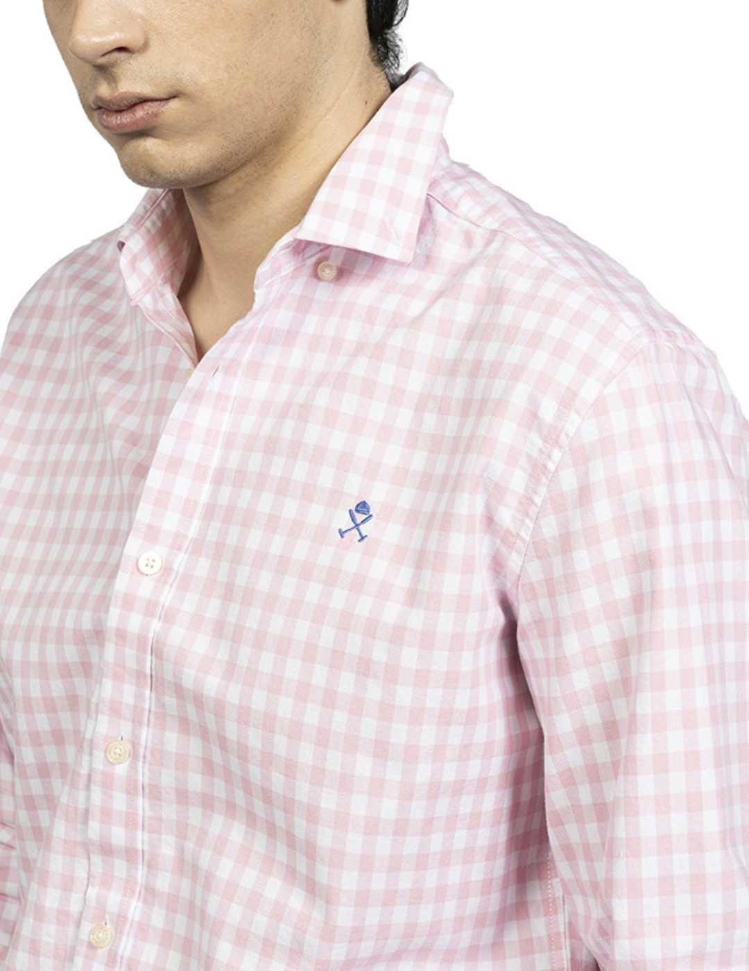 Camisa Harper Cannes cuadro rosa cuadros para hombre