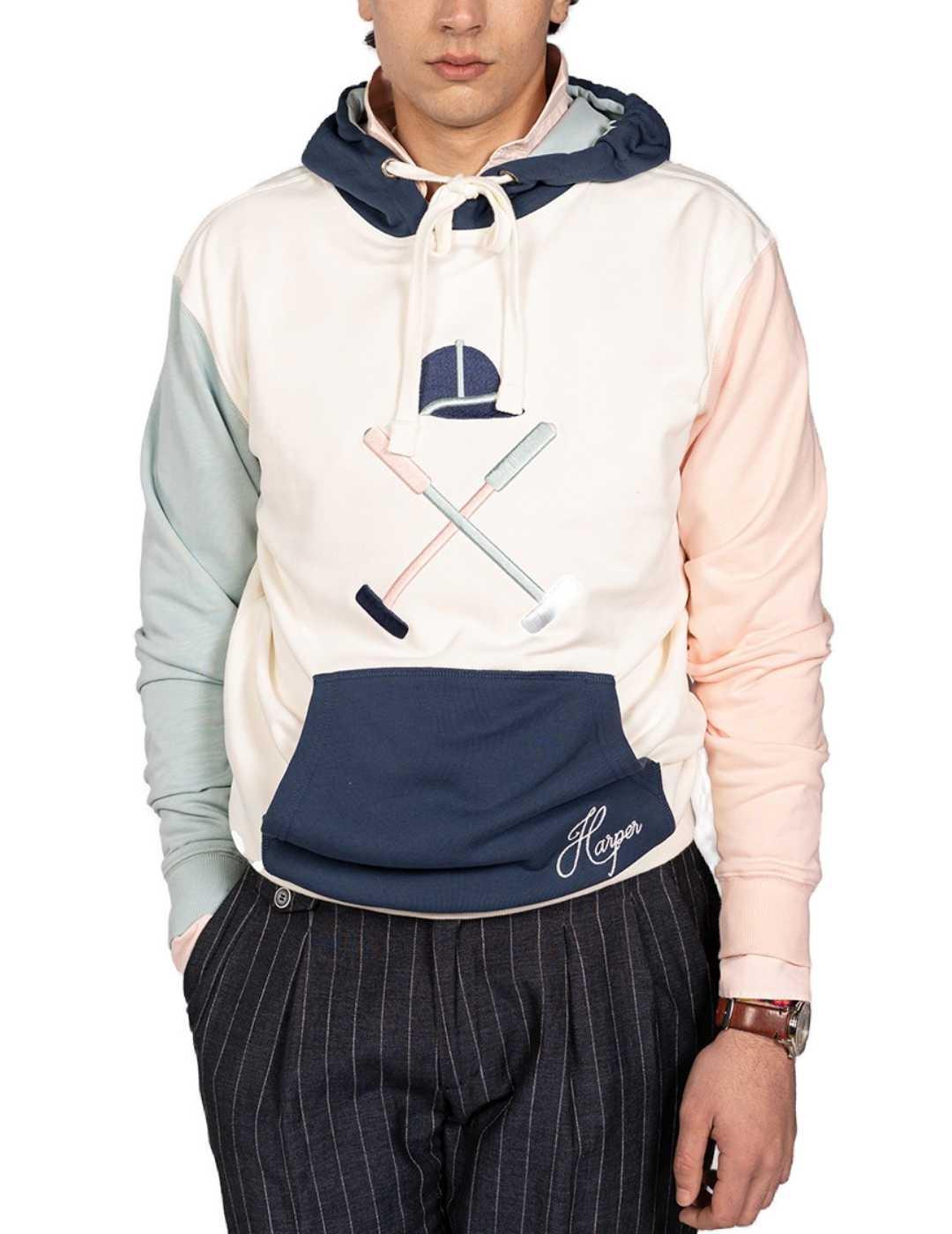 Sudadera Harper Beach crudo colores capucha para hombre