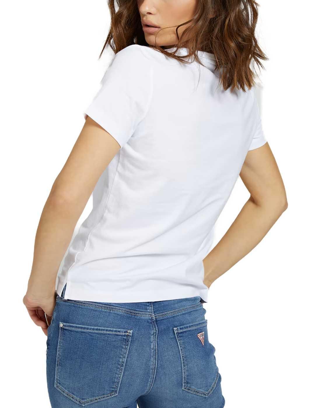 Camiseta Guess Original blanca manga corta para chica
