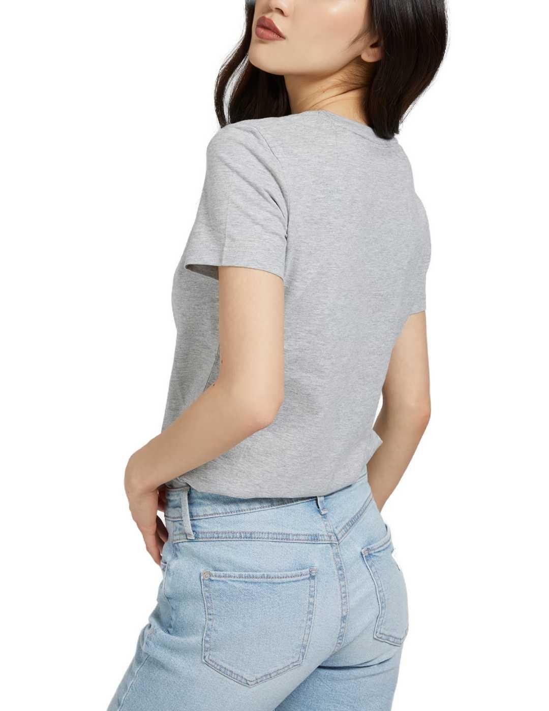 Camiseta Guess original basica gris para mujer