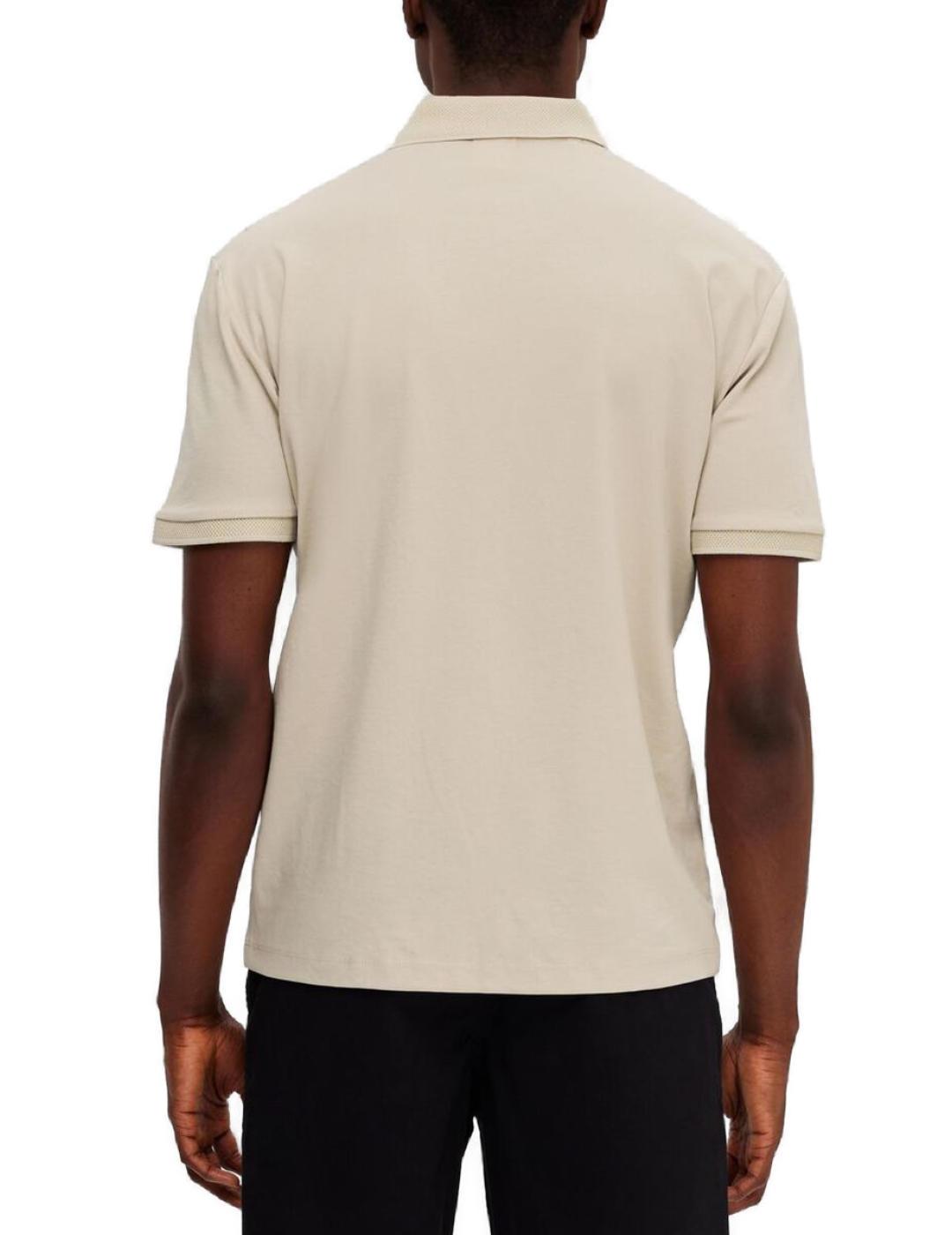 Polo Selected  Have Beige manga corta para hombre