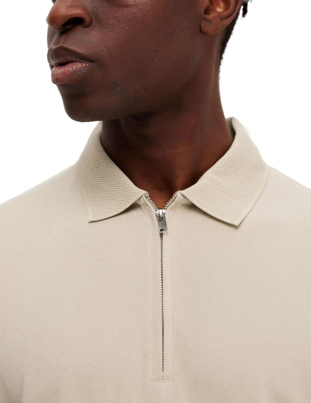 Polo Selected  Have Beige manga corta para hombre