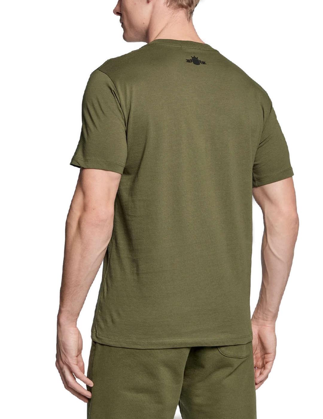 Camiseta Replay verde logo manga corta para hombre