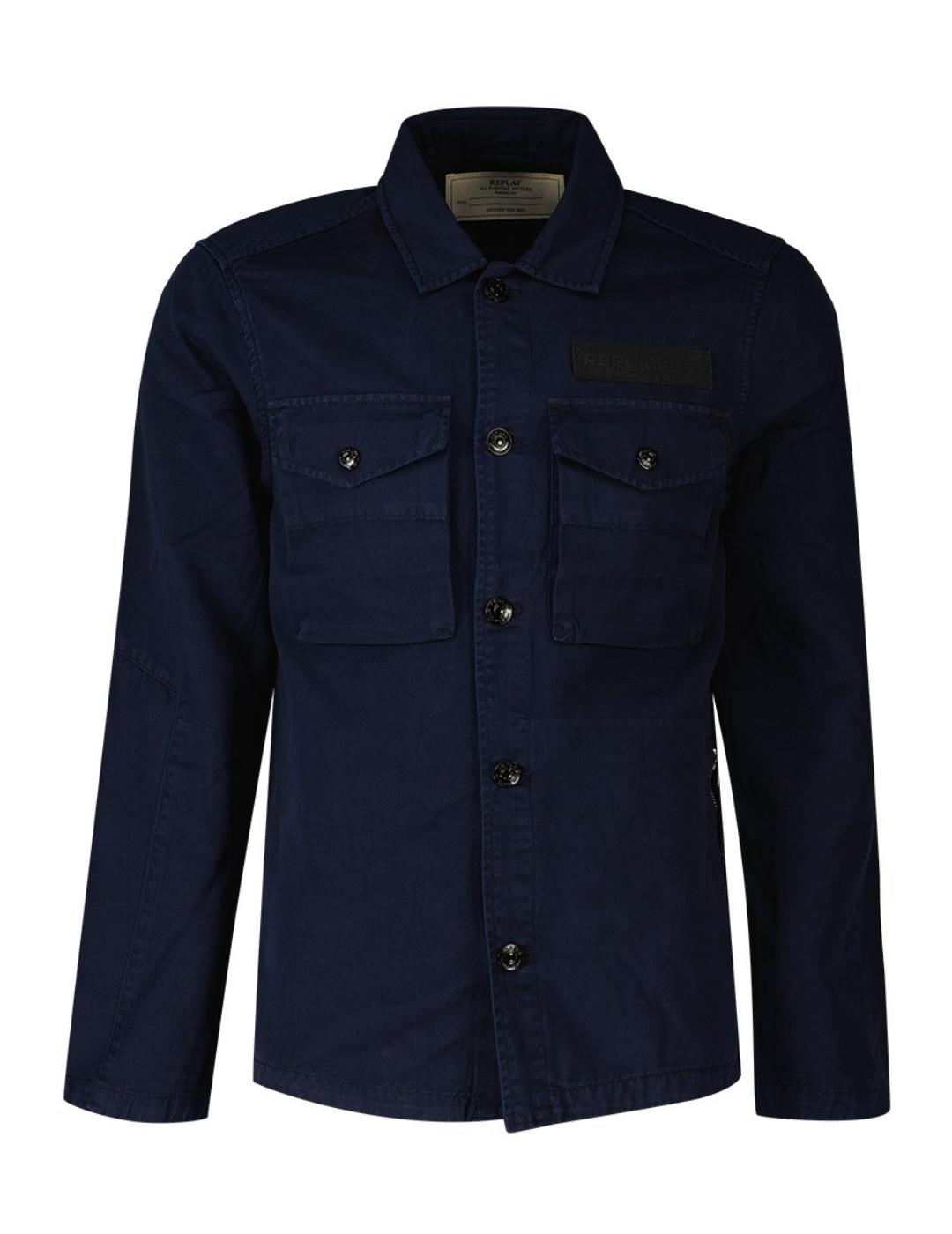 Sobrecamisa Replay azul marino para hombre