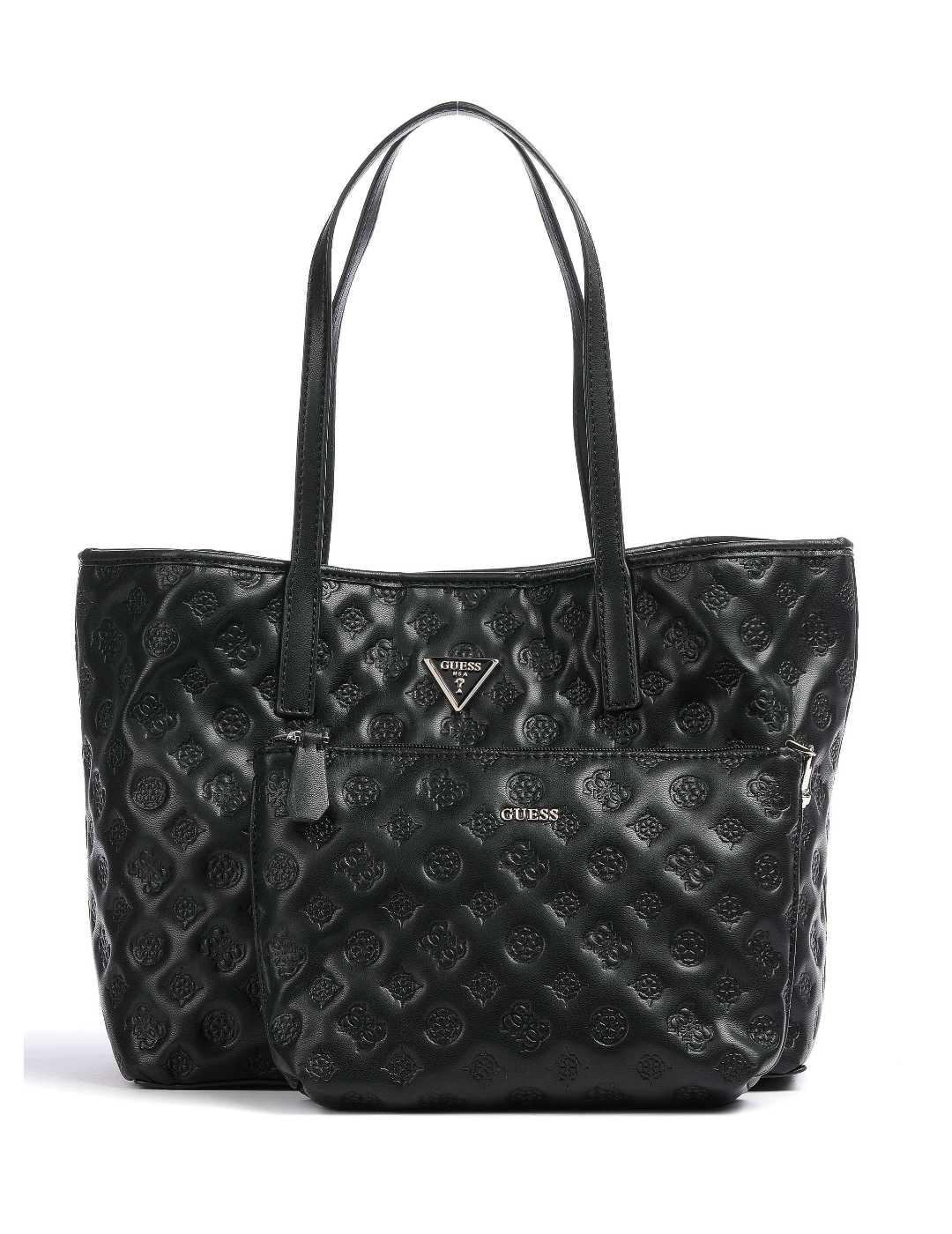 Bolso Guess Vikky Tote negro logo 4G para mujer