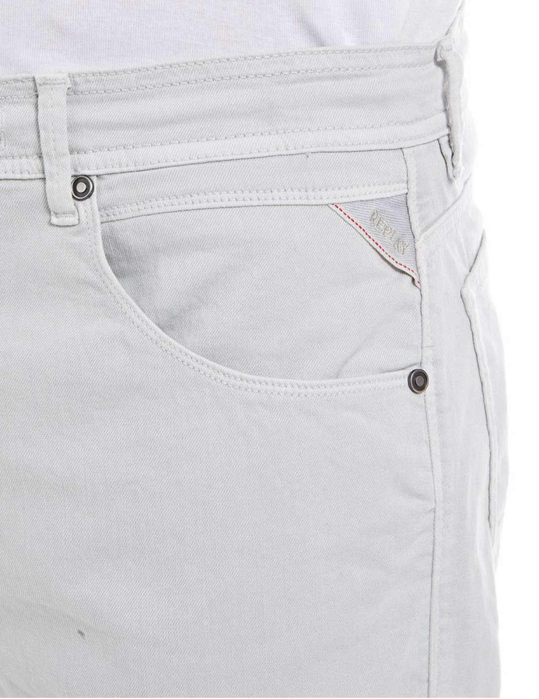 Pantalón corto vaquero Replay Djovic gris para hombre