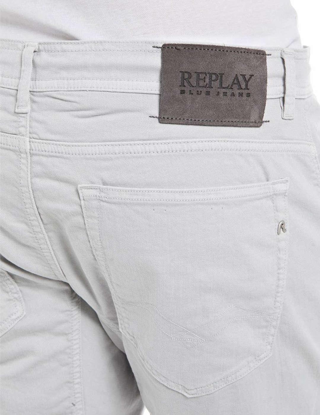 Pantalón corto vaquero Replay Djovic gris para hombre