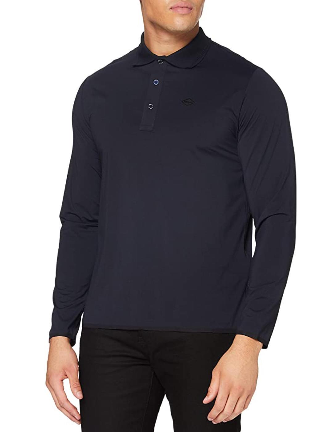 Polo Replay azul mario demanga larga para hombre